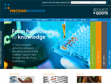 Tablet Screenshot of precisionbiomarker.com